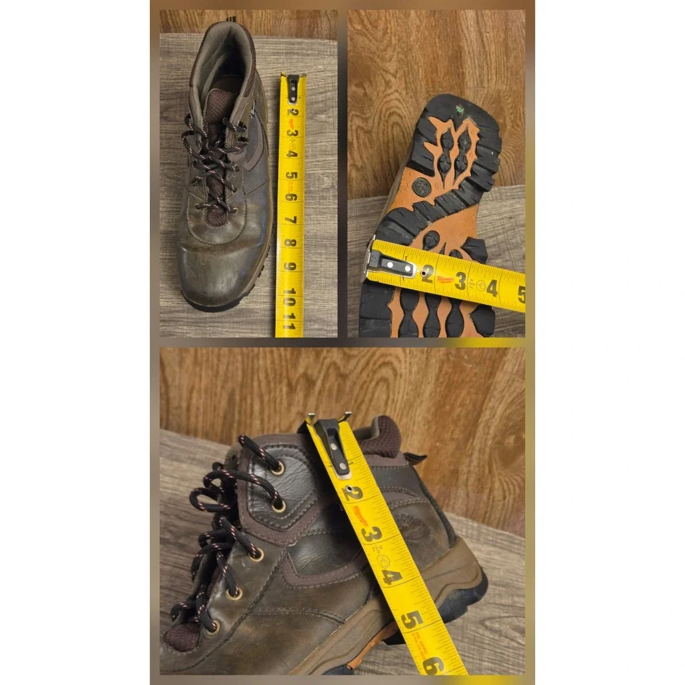 Timberland Mt. Maddsen Waterproof Mid Hiking Boots Boys Size 7 Brown